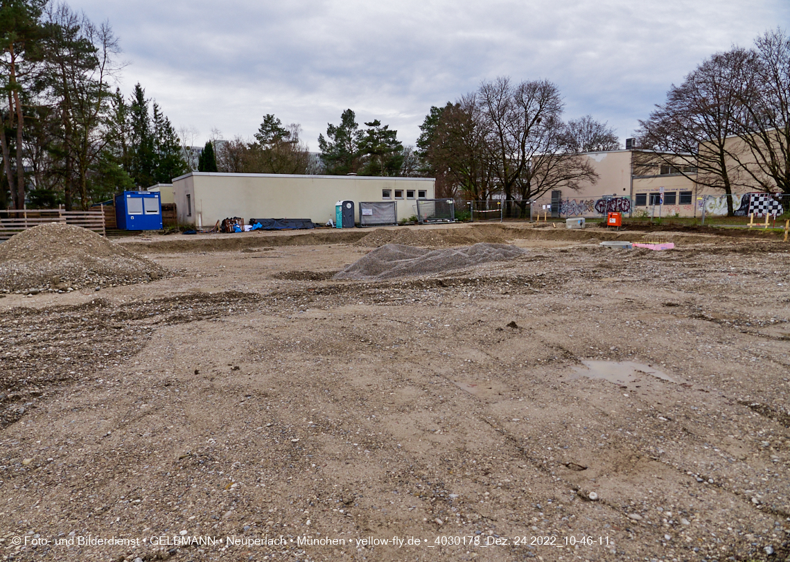 24.12.2022 - Baustelle an der Quiddestraße Haus für Kinder in Neuperlach